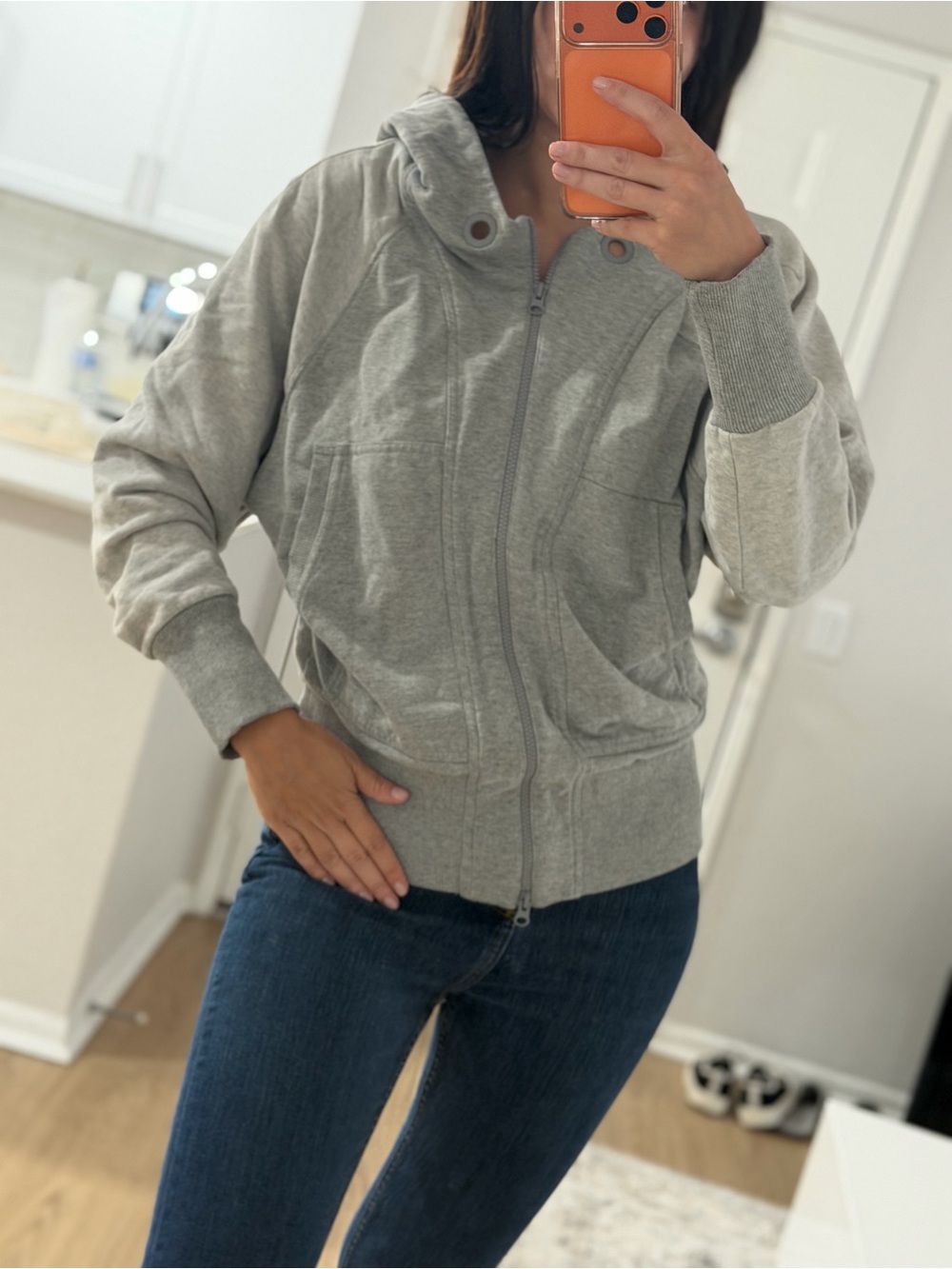 Adidas by Stella McCartney Light Gray Sweatshirt with Logo Patch